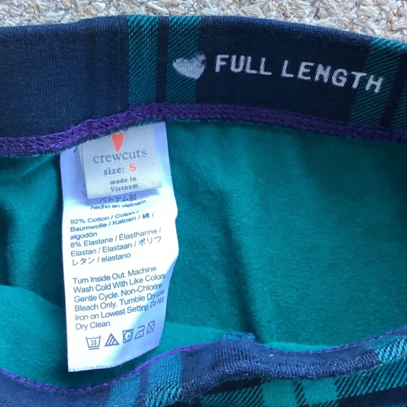 NWOT GIRLS J. Crew Crewcuts Blackwatch Tartan Leggings Size 5 - Picture 2 of 3